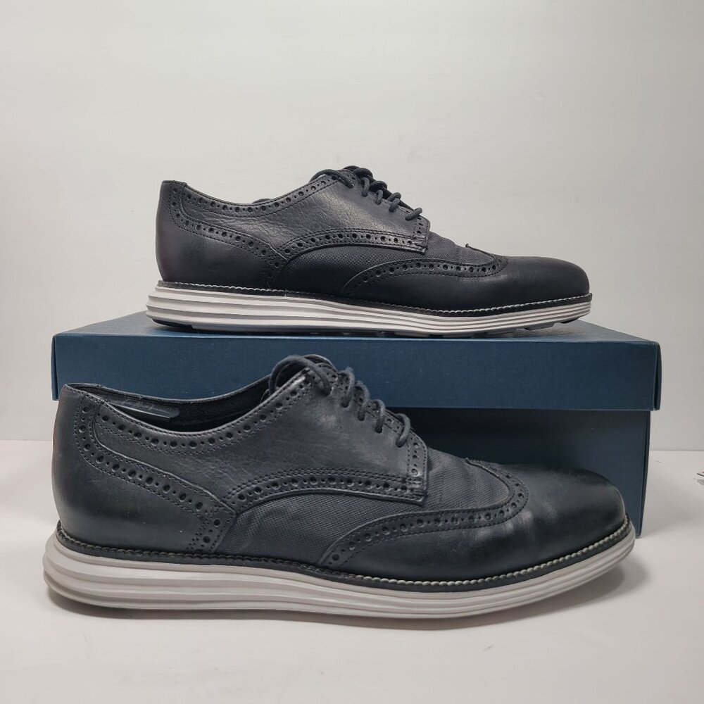 Cole Haan Original Grand Men's Black Wingtip Oxfords Shoes C23404 US Size 10M